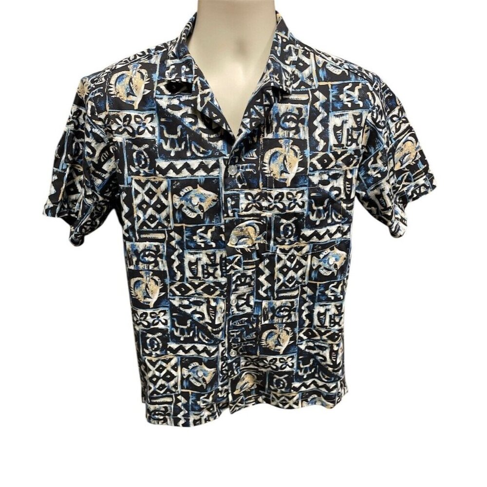 Size SMALL Paradise Style Hawaiian Shirt Made in Hawaii Fish Tropical Aloha